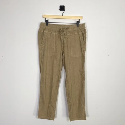 KUT From The Kloth Rosalie Linen Blend Jogger Pants Pull On Drawstring Medium - Image 1 of 4