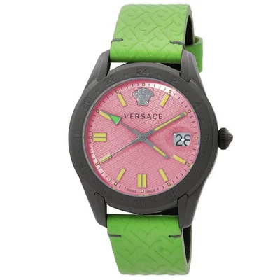 Reloj para hombre Versace Greca Time GMT cuarzo esfera rosa VE7C00323 Foto 1 de 3