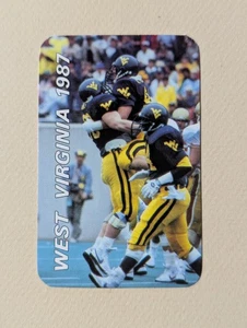 1987 West Virginia Mountaineers College Football Pocket Schedule Card NCAA 🏈🏈 - Picture 1 of 2