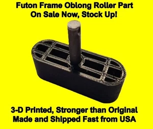 2 Complete Oblong Futon Rollers, Frame parts, Sliders, USA Made, Fast Shipping - Picture 1 of 1