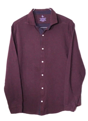 CAMISA DE MALHA CASUAL TAILORBYRD masculina tamanho XXL marrom marinho listra pequena manga longa - Imagem 1 de 4