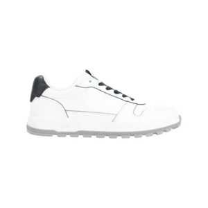 BRIONI White/Midnight Blue Leather Sneakers New & Authentic - Picture 1 of 5