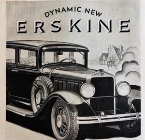 1930 Studebaker Erskine Advertisement Automobilia Champions Antique DWWW10 - Picture 1 of 2