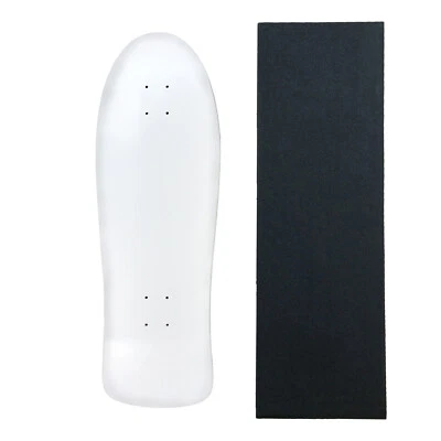 Moose Skateboards Old School 10" x 30" White Blank Skateboard Deck with Grip - Image 1 of 4