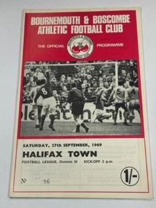 1969/70 BOURNEMOUTH V HALIFAX TOWN 27-09-1969 DIVISION 3 INCLUDES F.L.R. - Picture 1 of 1