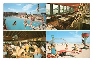 Tarjeta postal Diamond Beach Resort c1980 multivista Wildwood Crest Nueva Jersey Shore NJ - Imagen 1 de 2