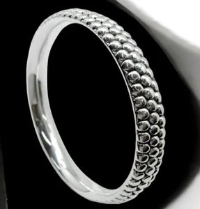 PULSERA BRAZALETE SIN CORDONES DISEÑO PUNTOS PLATA ESTERLINA 925 LIGERA 7,75" 1550 - Imagen 1 de 5