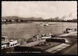 Promenade On The Rhine Seven Hills Bonn Germany Postcard - Picture 1 of 2