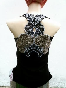 Rockabilly Punk Rock Baby TATTOO TIKI SKULL Emo Designer TANK TOP SHIRT XS/S - Bild 1 von 2