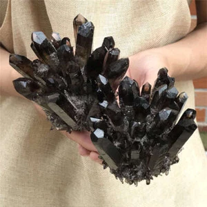 1.14kg Smokey Quartz Cluster Quartz Crystal Point specimen Decor healing - Picture 1 of 7