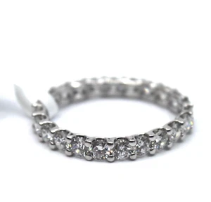 All Around Eternity Band Ring Diamond U Prong Setting 14k W/Gold 1.38Tcw - Picture 1 of 10