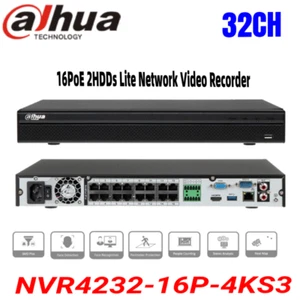 Dahua 32CH NVR4232-16P-4KS3 NVR 12MP 1U 16PoE 2HDDs Lite Network Video Recorder - Picture 1 of 10