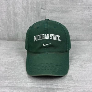 De colección Michigan State Spartans Sombrero Gorra Correa Trasera Nike Swoosh Verde Cavnas - Imagen 1 de 6