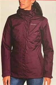 Neu mit Etikett Damen Pflaume Eddie Bauer Barrier Ridge 3-in-1-Jacke mit Kapuze Größe Medium - Bild 1 von 5