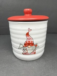 Sheffield Home Red Valentines Cupid Gnome Canister Cookie Candy Jar 5.5" - Picture 1 of 7