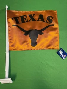 NCAA Texas Longhorns Double-Sided Car Flag NWT - Picture 1 of 3
