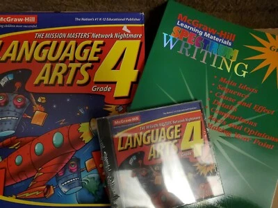 Language Arts Grade 4 Mission Masters Network Nightmare PC MAC CD words game vg - Image 1 of 4