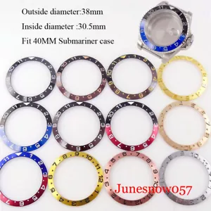 Fit 40mm bezel insert ceramic 38mm*30.5mm Watch Case Aluminum Alloy Watch Bezel - Picture 1 of 22
