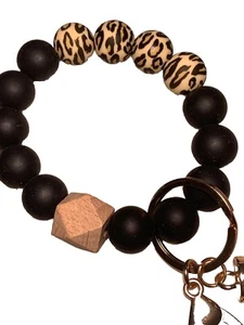 Pulsera Chi Omega Pulsera Cuentas Muñequera Llavero Manos Libres Estampado Guepardo - Imagen 1 de 6