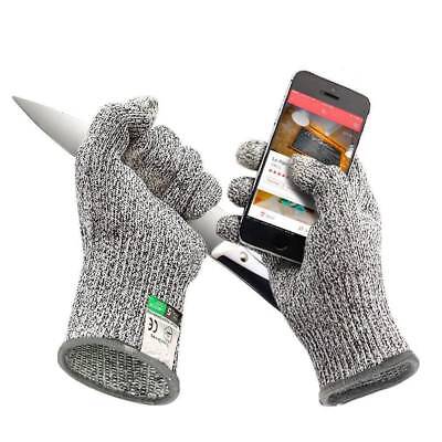 Protective Cut Resistant Gloves Level 5 Certified Safety Meat Cut Wood Carving • 4.89$