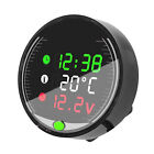 LED Motorcycle Modified Voltmeter Ambient Temperature Meter Chronograph 9‑24V *°