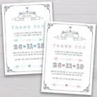 Spersonalizowane kartki z podziękowaniami na chrzest chłopiec lub dziewczynka
