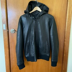 Givenchy Lambskin Leather Hooded Jacket - Picture 1 of 6