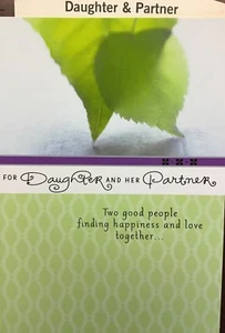 Hallmark DAUGHTER & PARTNER ANNIVERSARY Card 60A - Picture 1 of 3