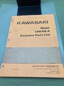 GENUINE KAWASAKI 99997-551 MODEL 100:G5-A EXCLUSIVE PARTS LIST 1972 - Picture 1 of 5