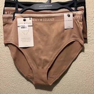 Lucky Brand Damen 3er Set Gr. 1X Höschen Nylon Spandex Beige Schwarz Stretch NEU - Bild 1 von 7