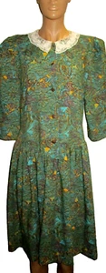 abito donna vintage fantastico fatto a mano taglia XL ottimo - Foto 1 di 4