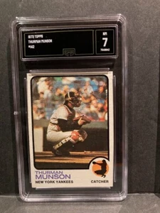 1973 Topps Card #142 Thurman Munson, New York Yankees Graded GMA 7 NrMINT - Picture 1 of 2