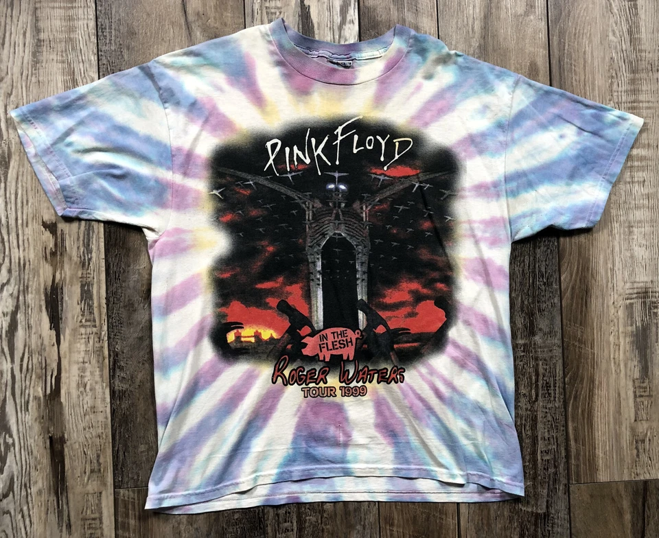 Camiseta De Colección Pink Floyd In The Flesh Roger Waters 1999 Tour Tie-Dye - Talla XL Foto 1 de 4