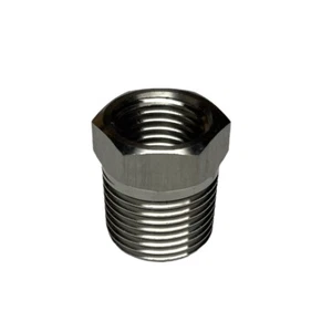 1/4” NPT Female To 3/8” NPT Male Coupling Reducer Adapter Stainless Fitting - Picture 1 of 4