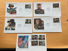 USA 2000 DISTINGUISHED AMERICAN SOLDIERS SET OF FIVE FLEETWOOD FIRST DAYS  C228