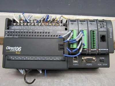DIRECT LOGIC 06 D0-06DD2 逻辑控制器 带 D0-08TR H0-ECOM100 二手 — 第 1/4 张图片