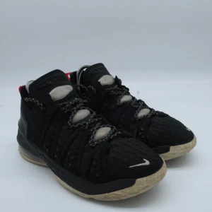 Nike LeBron 18 Low Black University Red Basketball Sneakers Taglia 5.5Y (Donna - Foto 1 di 10