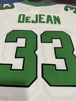 MITCHELL & NESS Cooper DeJEAN #33 Philadelphia Eagles White with Kelly Green Trim All Stitched