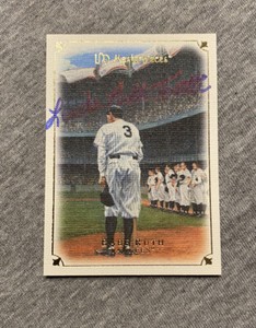 YANKEES BABE RUTH 2007 UPPERDECK MASTERPIECES #2 AUTOGRAPH BY LINDA RUTH TOSETTI