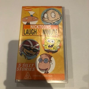Nickelodeon Nicktoons Laugh-A-Minute 5 Silly Stories Orange Tape VHS G - Picture 1 of 3