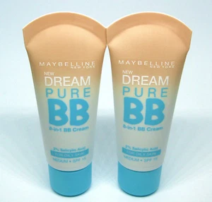 2 x MAYBELLINE DREAM PURE BB 8-in-1 BB Cream MEDIUM - Bild 1 von 3