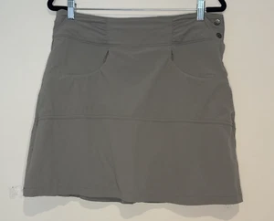 Athleta Hit The Trail Skort Rock seitlicher Reißverschluss Sport Tennis Größe 8 grau - Bild 1 von 15