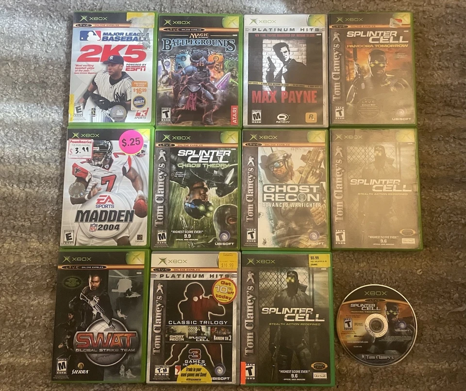 Lot Of 12 Xbox Original Games Tested/Working Tom Clancy Max Payne Bundle - Image 1 of 1
