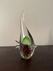 Murano Stil Sommerso Engel Fisch Kunst Glas Figur 9,5" - Bild 1 von 5