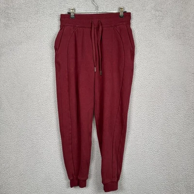 Pantalones Lululemon para mujer 4 Borgoña Buceo tiro alto Joggers Salón Correr Yoga Foto 1 de 4