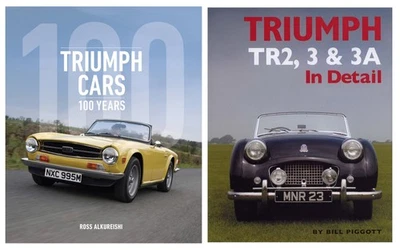 Triumph Cars (Alkureishi) y TR2/TR3/TR3A en detalle (Piggott) — Juego de 2 libros: Foto 1 de 3