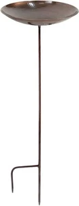 Achla Designs Burnt Copper Birdbath with Stake, Handmade Garden Art - Picture 1 of 4