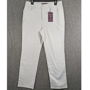 Jeans donna Gloria Vanderbilt Amanda gamba affusolata blu chiaro taglia 12 Petite - Foto 1 di 9