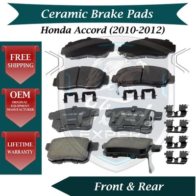 Kit de pastillas de freno de cerámica delanteras y traseras ACDelco OEM para Honda Accord 2010--2012 Foto 1 de 4