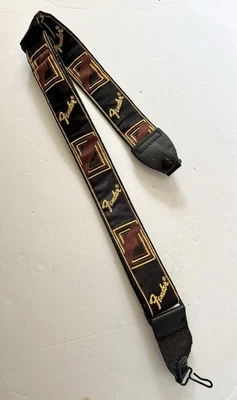 Correa de cuero bordado para guitarra eléctrica con logotipo monograma FENDER Legacy Foto 1 de 4